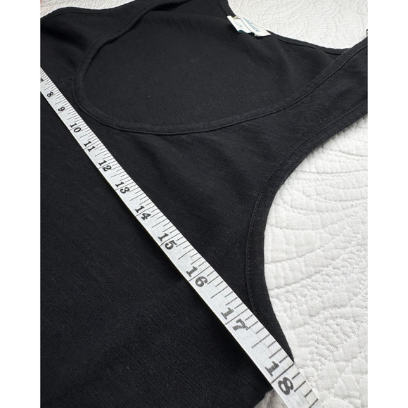 Sundance Sleeveless Dress Sz Medium Black Drop Waist Raw Hem Comfy Soft Cotton - Picture 4 of 5